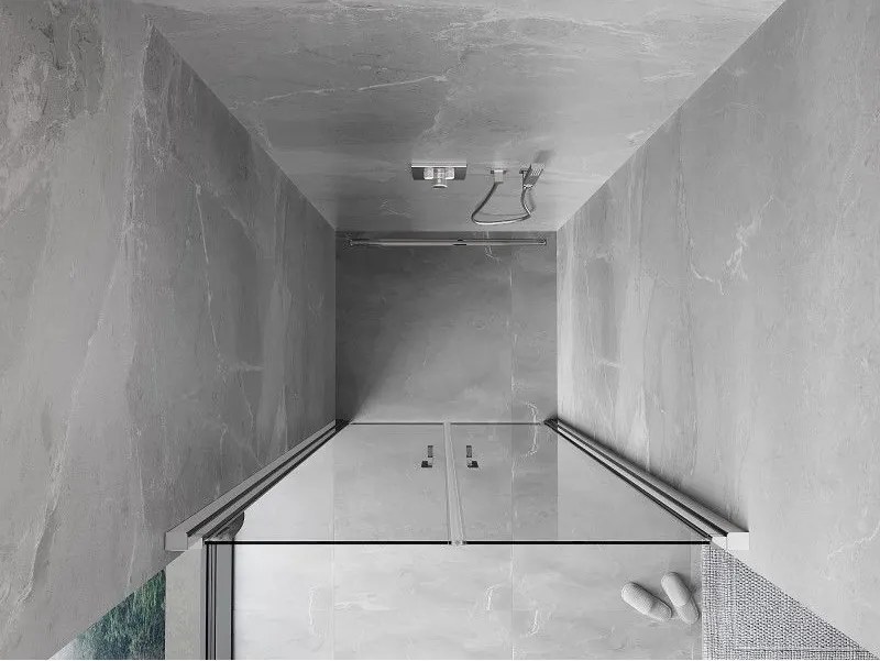 Mexen MIST, 2-krídlové sprchové dvere (d+d) 70x200 cm, 6mm číre sklo, chrómový profil, 8A7-070-000-01-00