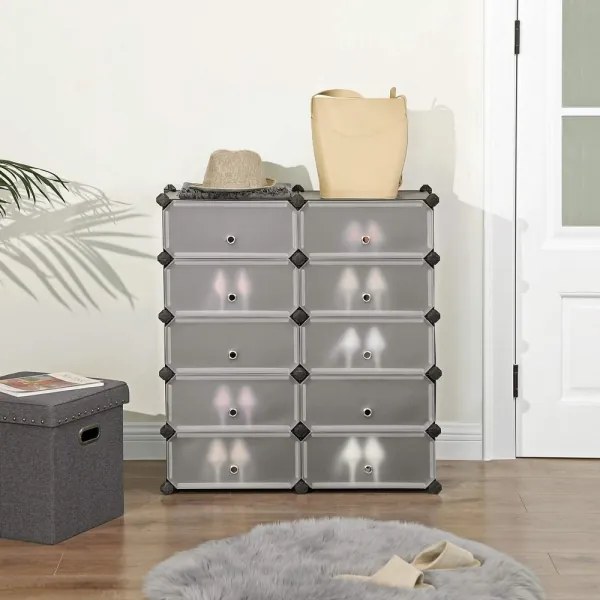 Modulárny regál s zásuvkami BOXIFY čierny