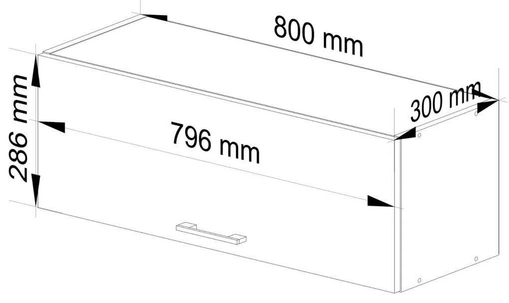 Kuchynská závesná skrinka Olivie G1 W 80 cm biela