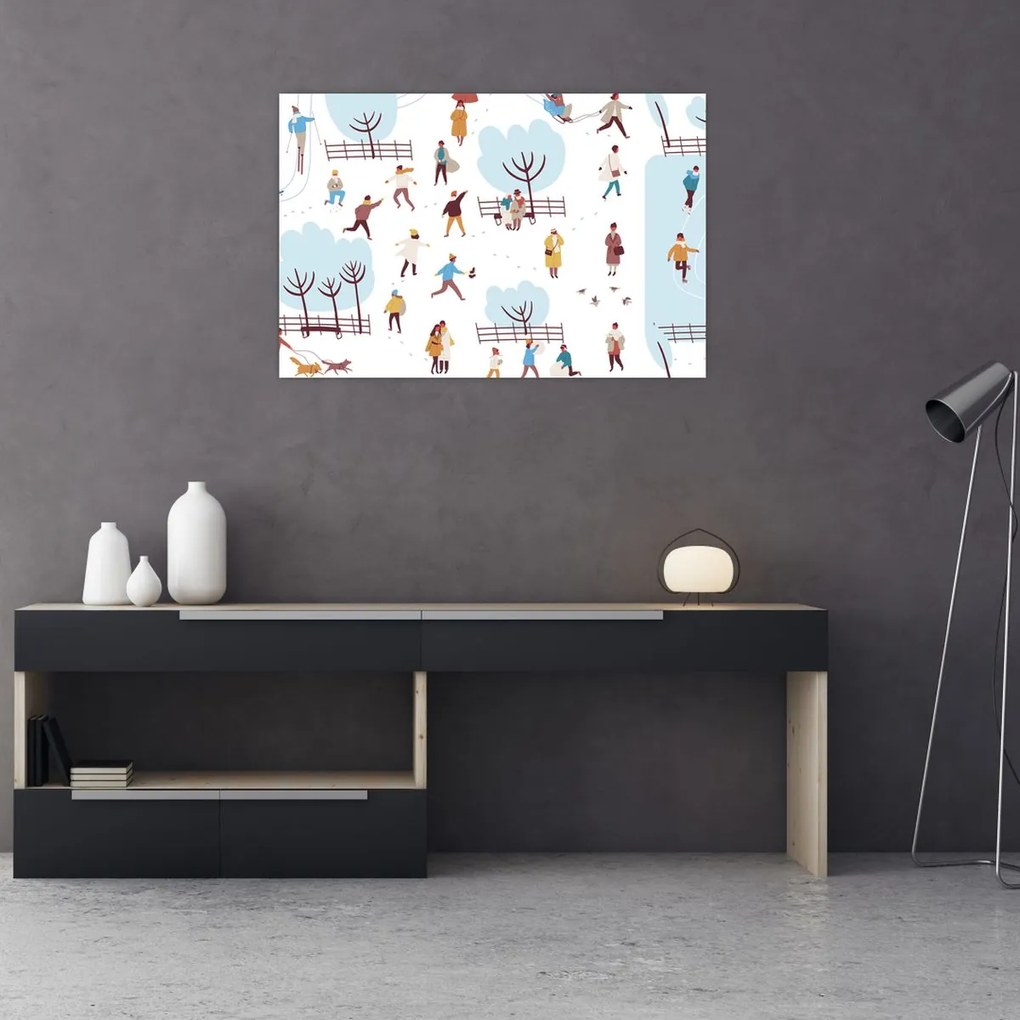 Obraz - Veselá zima (90x60 cm)
