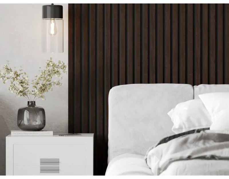 Mexen Lam-B, akustické stenové lamely 275 × 30 cm, HDF doska 4 mm, technická dyha, eben hnedý, S100-275307-3015-022