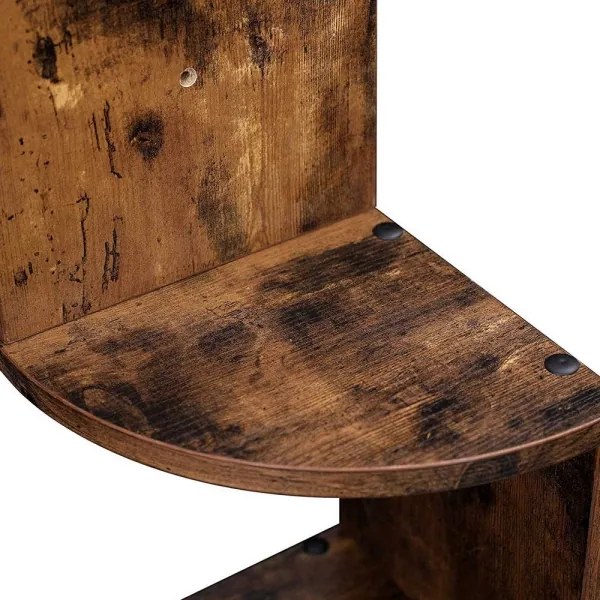 Rohová nástenná polica SNAKE hnedá