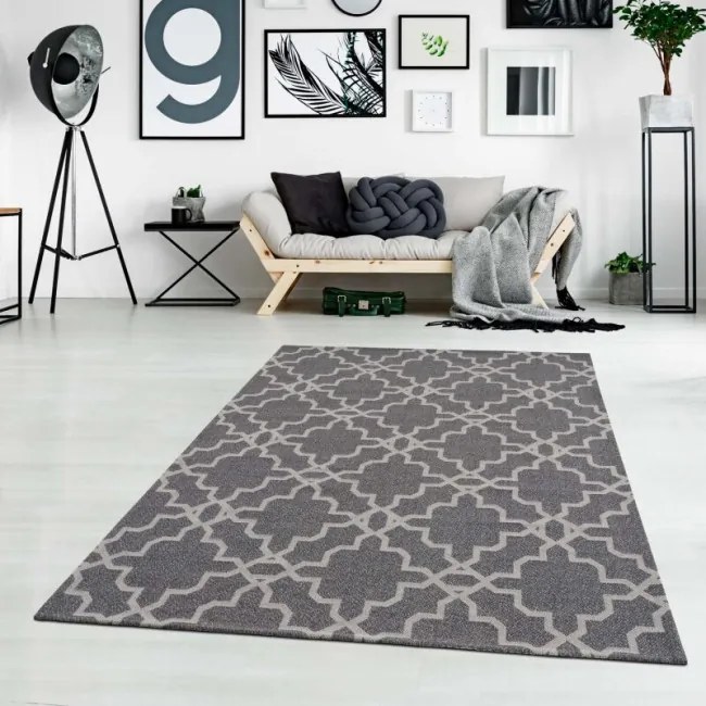 Koberec Casa Cotton 21423 antracitový / svetlosivý