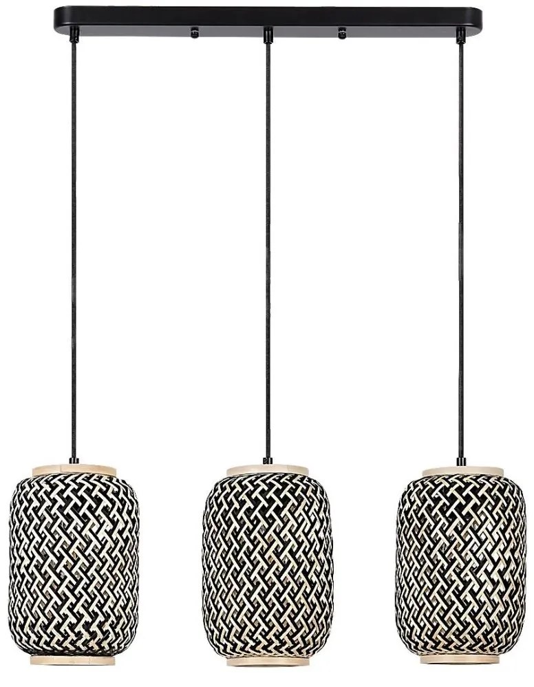 Rabalux 72093 - Luster na lanku ADALLA 3xE27/40W/230V ratan