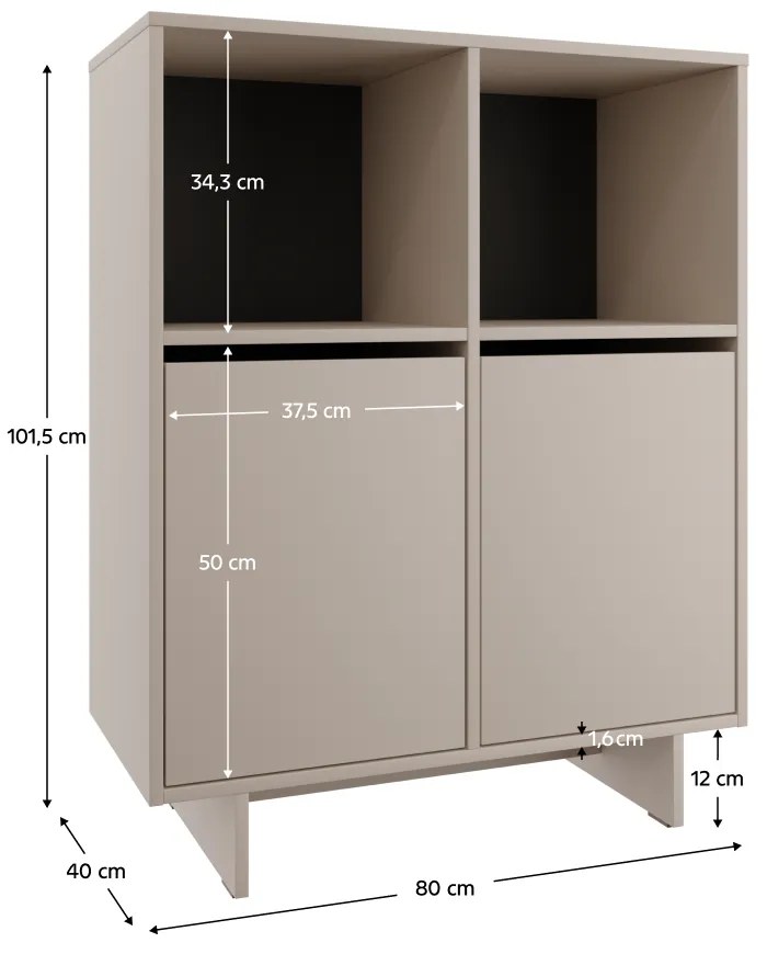 Skriňa STANDO STD05, krémová