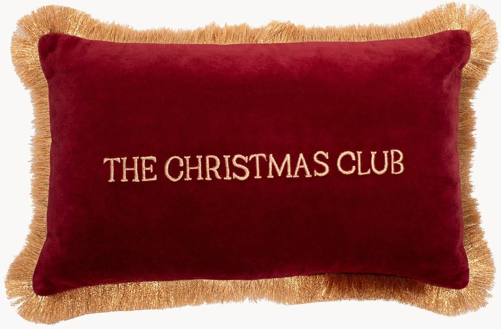 Zamatový vankúš The Christmas Club
