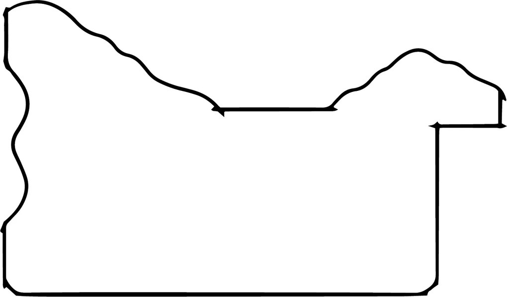 DANTIK - Zrkadlo v rámu, rozmer s rámom 50x100 cm z lišty KOSTELNÍ malá hnedá (3165)