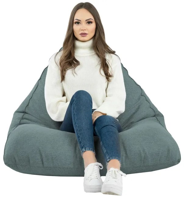 Sedací vak Bermudy melanž tyrkysový