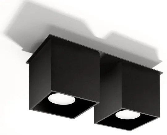 Sollux SL.0063 - Bodové svietidlo QUAD 2 2xGU10/40W/230V čierna