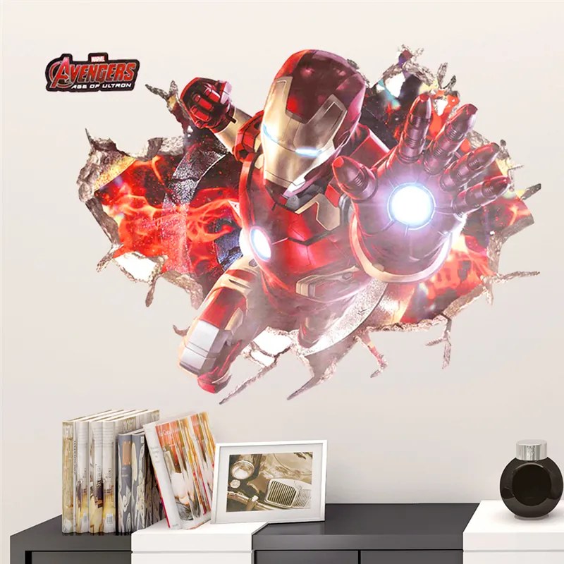 Veselá Stena Samolepka na stenu na stenu Iron Man Avengers