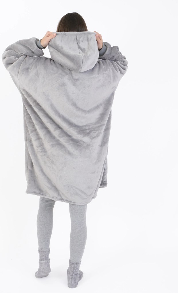 Baránková mikina mikroplyš – Laura svetlo šedá veľkosť M