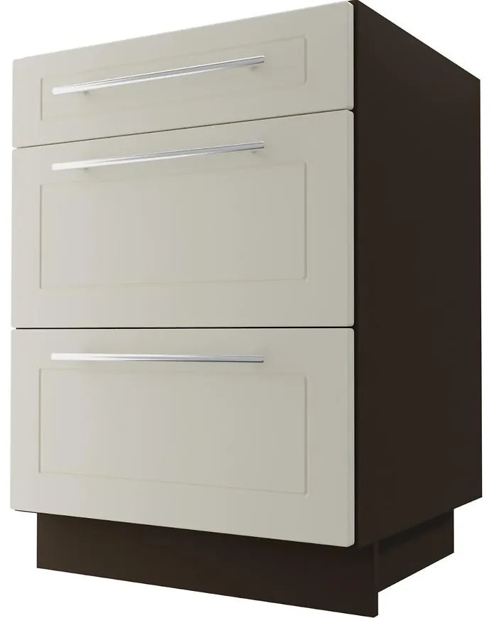 Kuchynská skrinka D3M/60 Quantum vanilla mat/lava