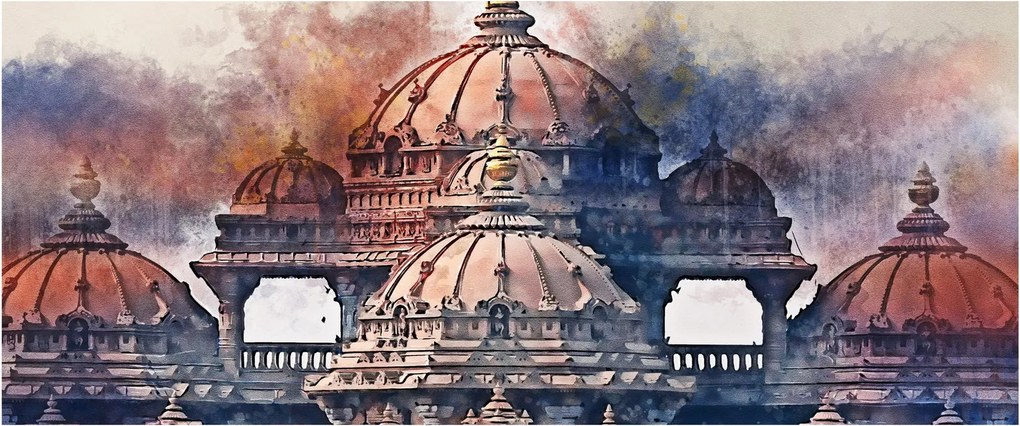 Obraz - Akshardham, Nové Dílií, India (120x50 cm)