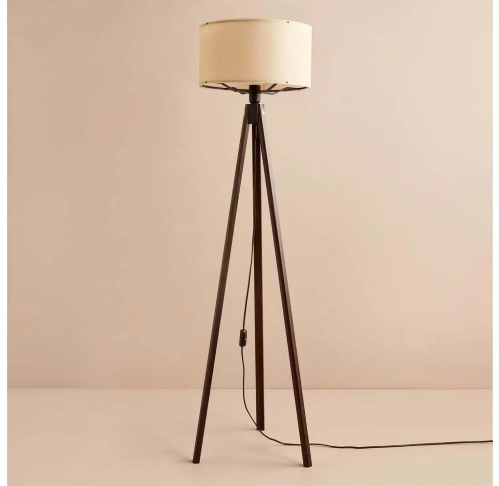 Stojacia lampa AYD 1xE27/40W/230V hnedá/béžová