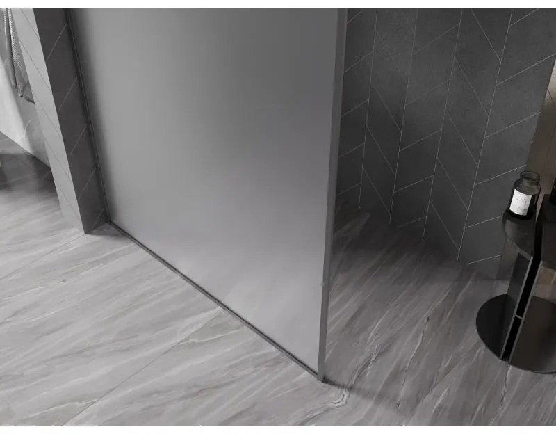 Mexen, Mexen Kioto-XF sprchová stena s rámom 100 x 202 cm, mráz 10 mm, pištoľový kov - 800-100-104-95-30-X