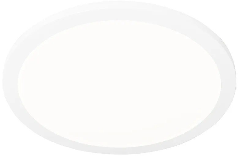 Stropné svietidlo biele 40 cm okrúhle vrátane LED 3-stupňové stmievateľné IP44 - Steve