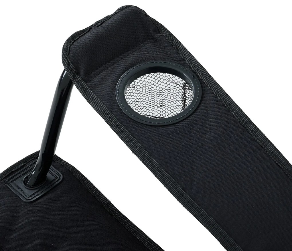 Kempingová stolička FOTYN čierno-sivá