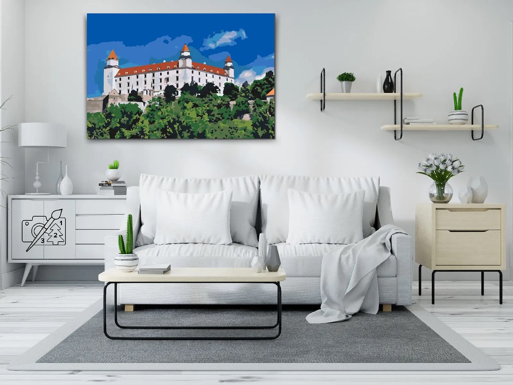 Gario Maľovanie podľa čísel Bratislavský hrad Rozmery: 60 x 40 cm, Rámovanie: S vnútorným rámom