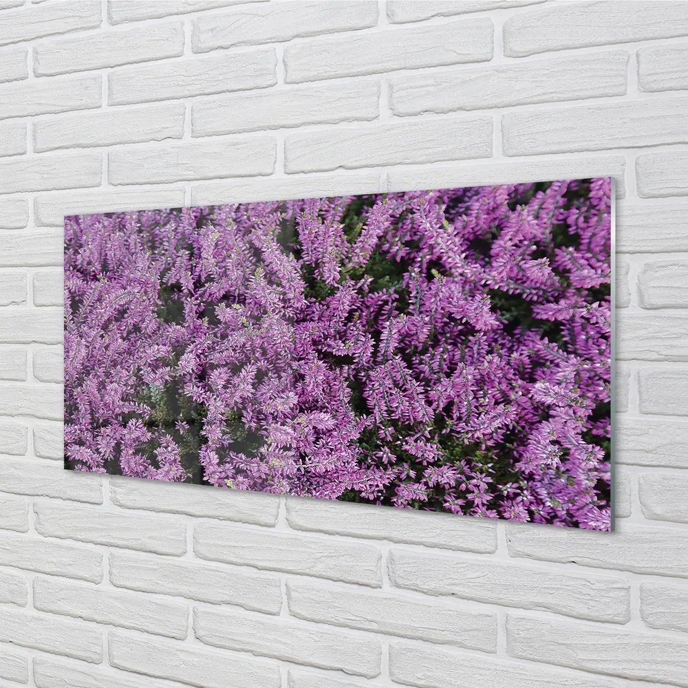 Nástenný panel  fialové kvety 120x60 cm
