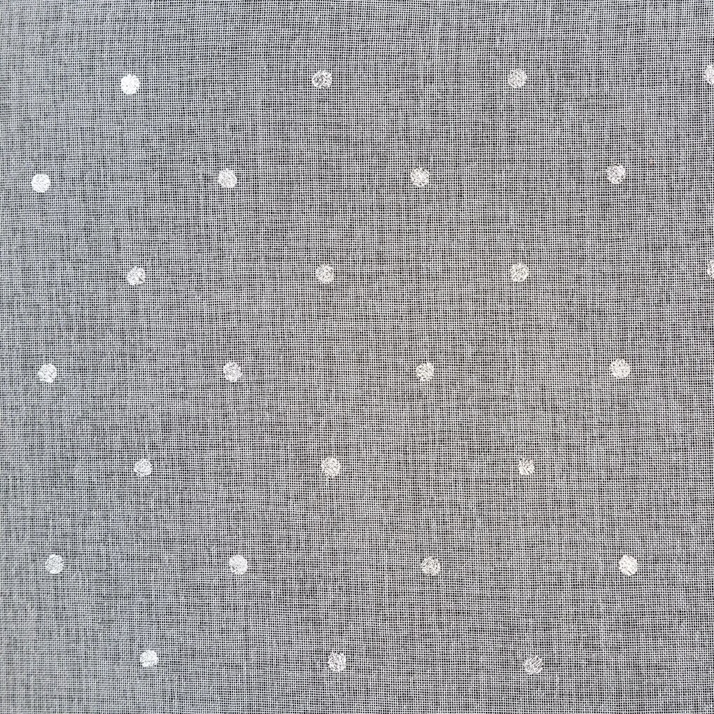 ZÁCLONA NA KRÚŽKOCH DOTI 140X250 CM BIELA