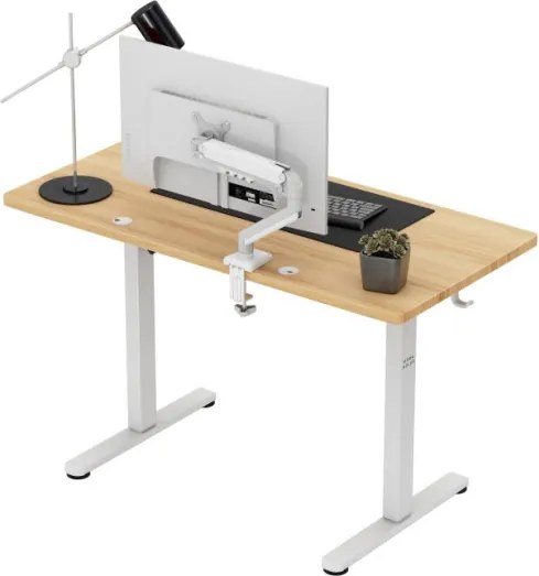 Elektrický výškovo nastaviteľný stôl Mark Adler Leader 6.9 Dub Craft / biely