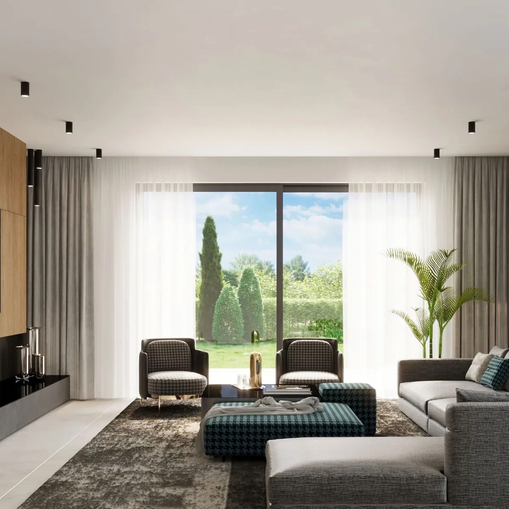 Stropné svietidlo Lagos, 1x čierne kovové tienidlo, (60 cm)