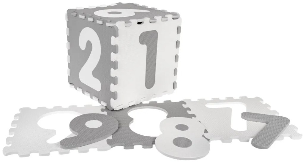 Ramiz Puzzle čísla – sivo-biela podložka