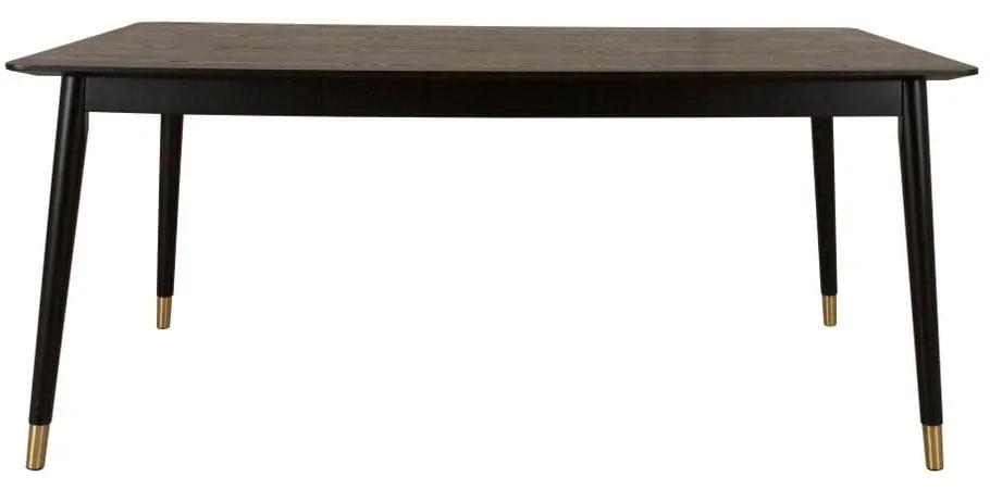 Čierny jedálenský stôl z kaučukového dreva Canett Nelly, 75 × 90 cm