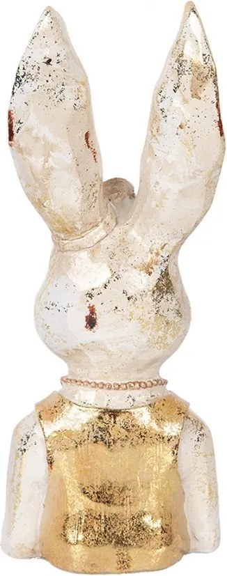 Decorative Figurine Rabbit 29 Cm White Plastic - 12*12*29 cm