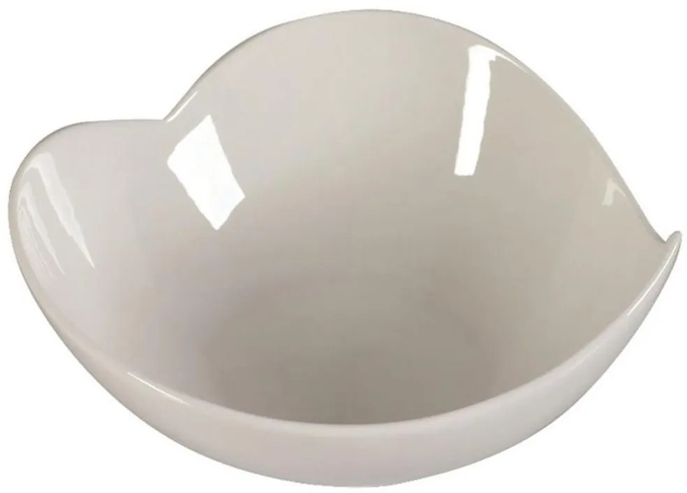 Miska servírovacia porcelánová 15cm biela list SALSA 15cm