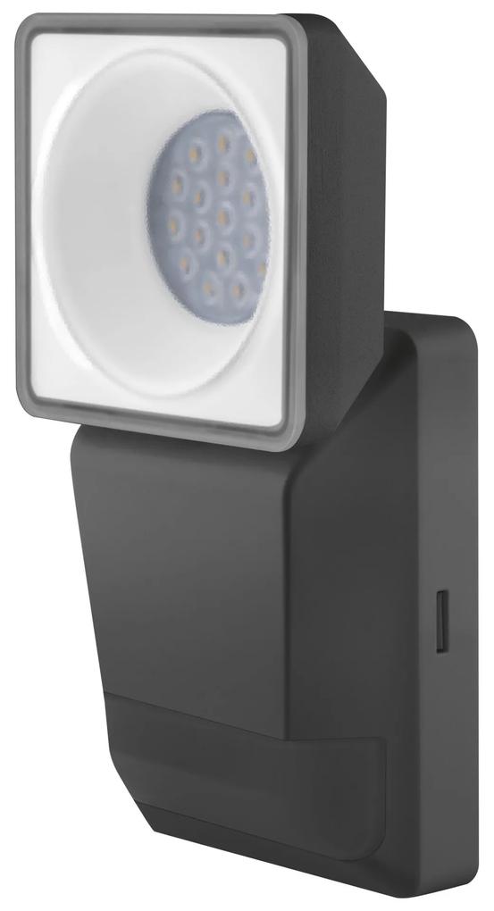 LEDVANCE Vonkajšie LED nástenné bodové osvetlenie s čidlom ENDURA SPOT, 8W, denná biela, IP55, šedé