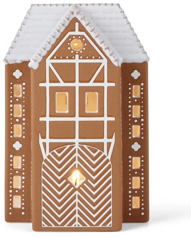 Keramický svietnik na čajovú sviečku Gingerbread Lighthouse – Kähler Design