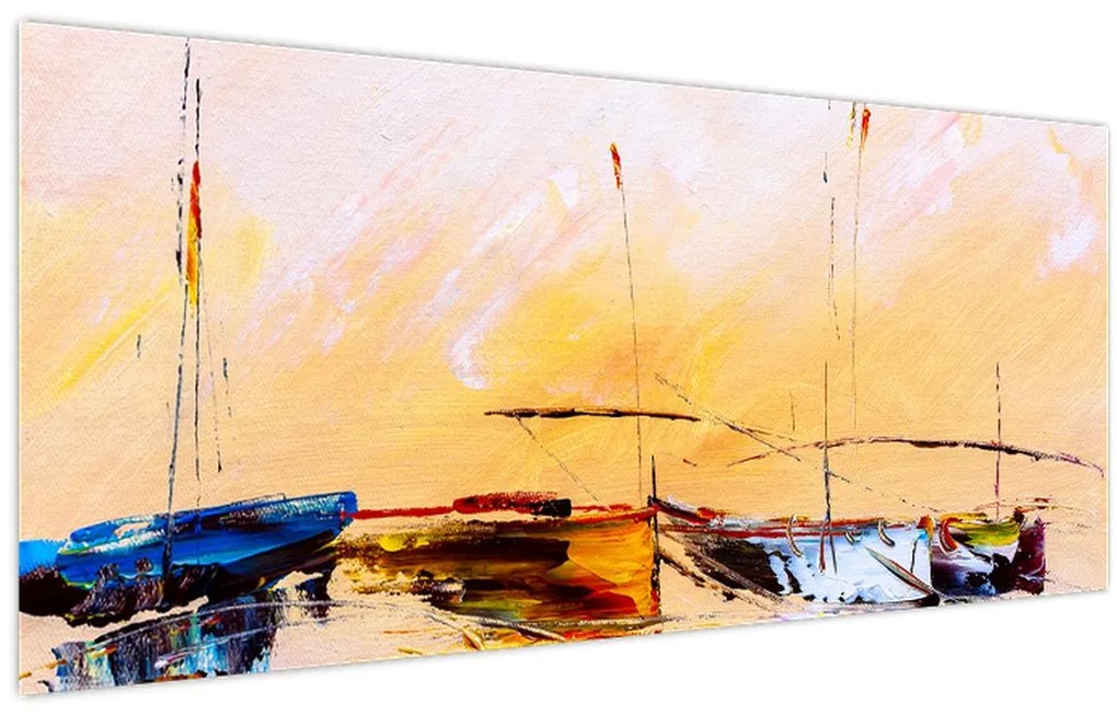 Obraz - Maľba loďou (120x50 cm)