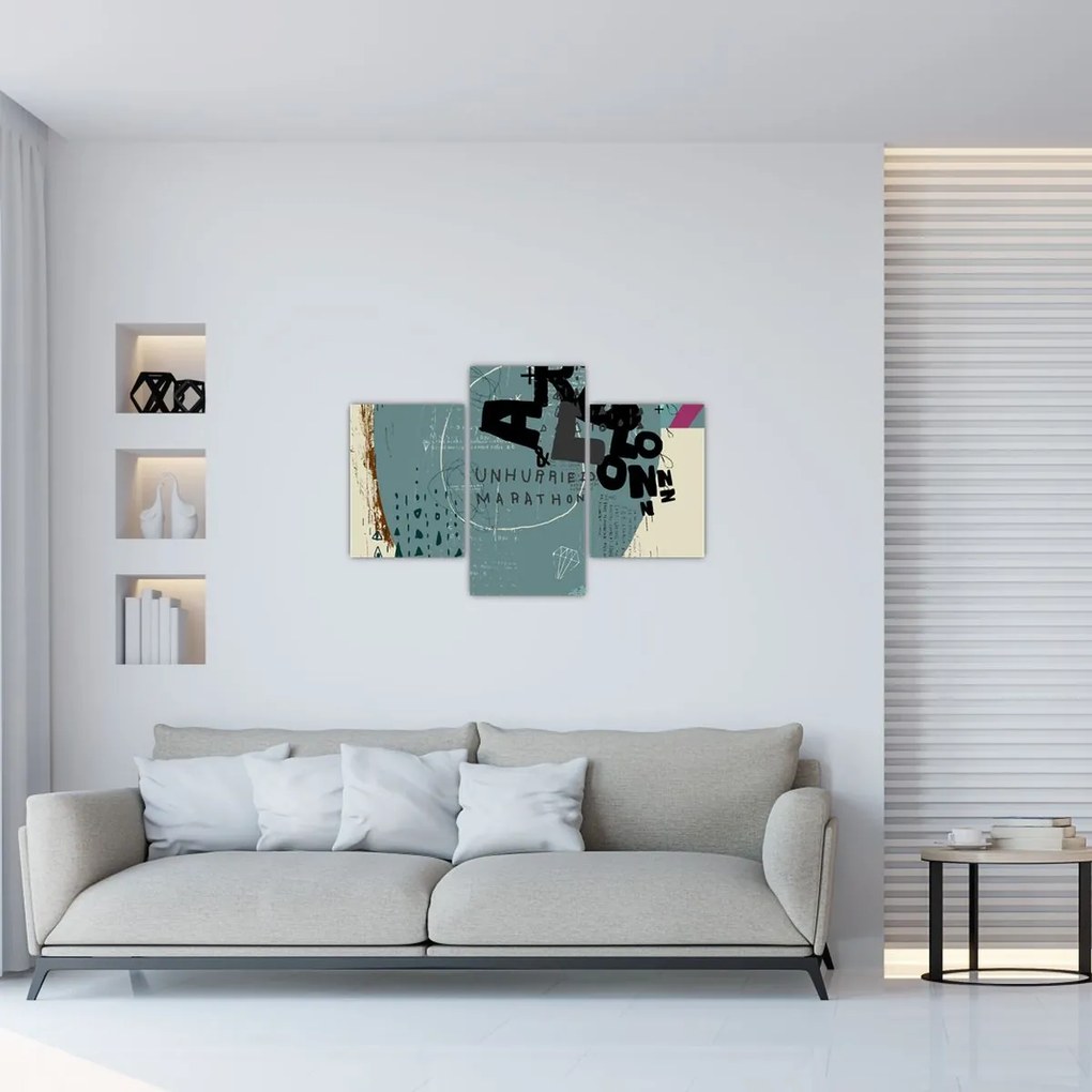 Obraz - Lietajúci balón s dúhou (90x60 cm)
