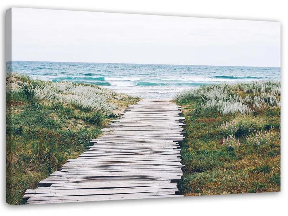 Gario Obraz na plátne Drevená cesta k moru Rozmery: 60 x 40 cm