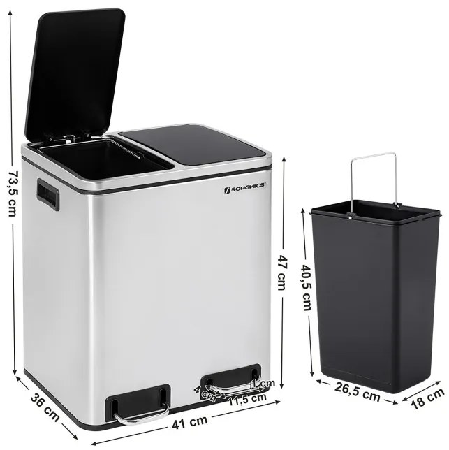 Recyklačný odpadkový kôš LTB30H