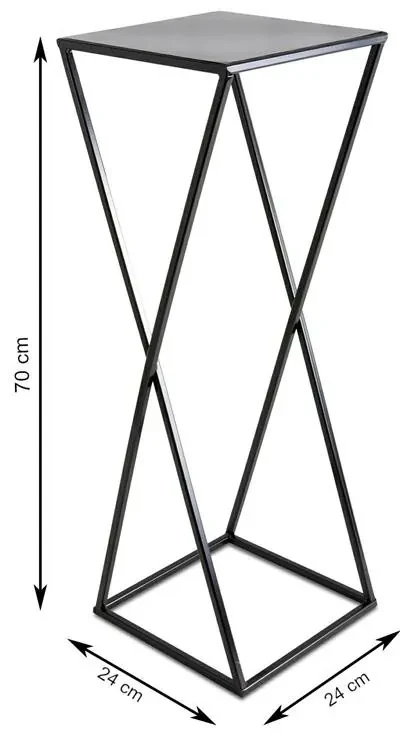 Stojan na kvety Espiral 70 cm čierny