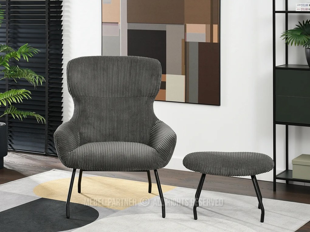 Kreslo Condor (grafit + čierna). Akcia -20%. Vlastná spoľahlivá doprava až k Vám domov. 1109986