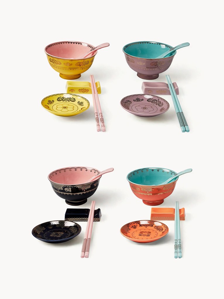 Ručne vyrobená súprava riadu Asian, 4 osoby, 20 ks