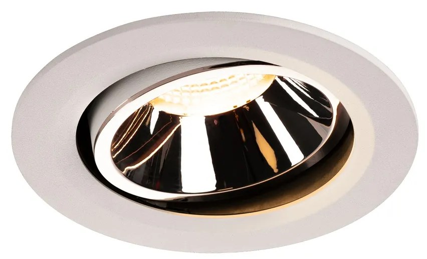 Stropné svietidlo SLV NUMINOS® MOVE DL L vnitřní LED zápustné stropné svietidlo biela/chrom 3000 K 40° otočné a výkyvné 1003666