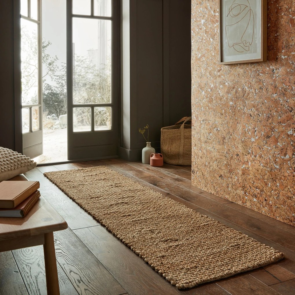 Flair Rugs koberce Behúň Chunky Jute Sol Natural - 60x230 cm