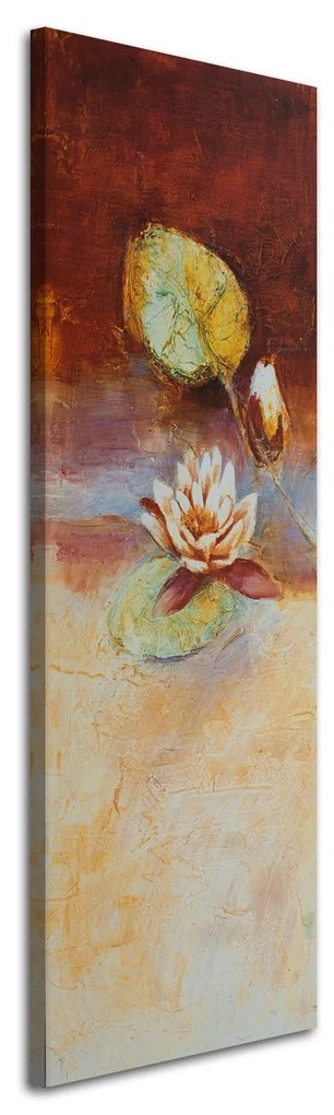 Gario Obraz na plátne Vodná ľalia kvet ako ručne maľované Rozmery: 30 x 90 cm