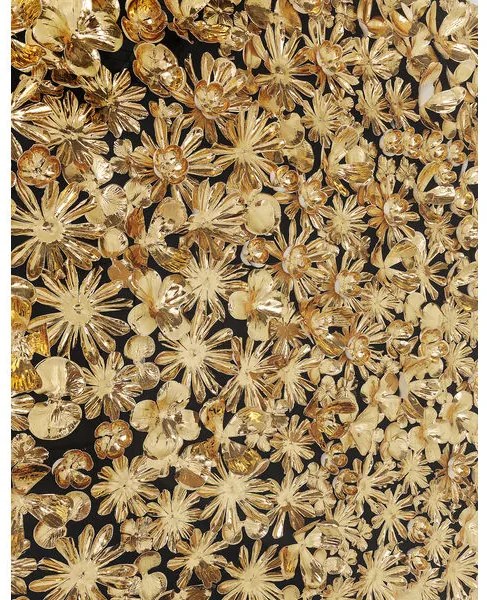 Gold Flower obraz čierny/zlatý 120x120 cm