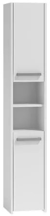 Kúpeľňová skrinka s regálom 30 cm biela