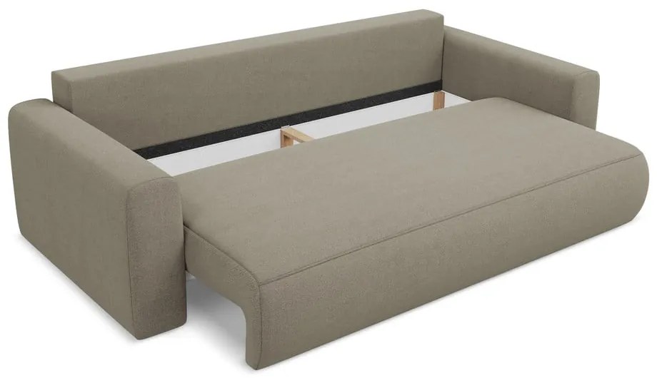 Svetlohnedá rozkladacia/s úložným priestorom pohovka 238 cm Kapua – Makamii