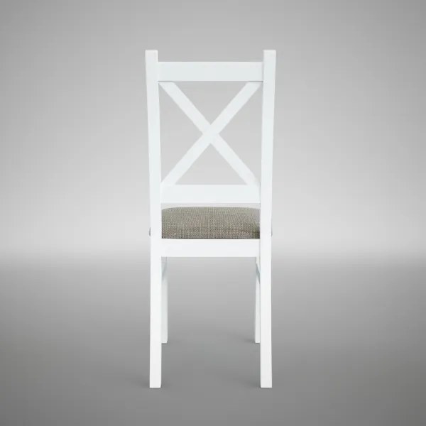 Jedálenská stolička NATE biela/hnedá