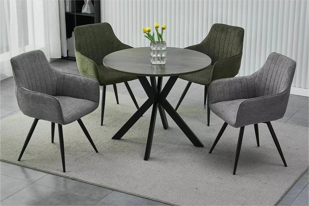 Jedálenský stôl Talia II 90 cm orech/čierny