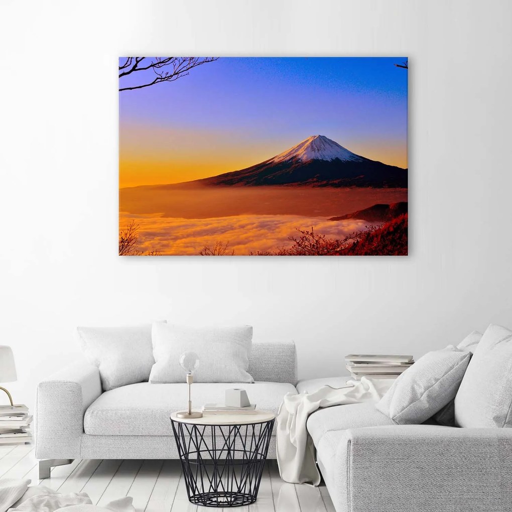 Gario Obraz na plátne Hora Fudži zaliata slnečným svetlom Rozmery: 120 x 80 cm