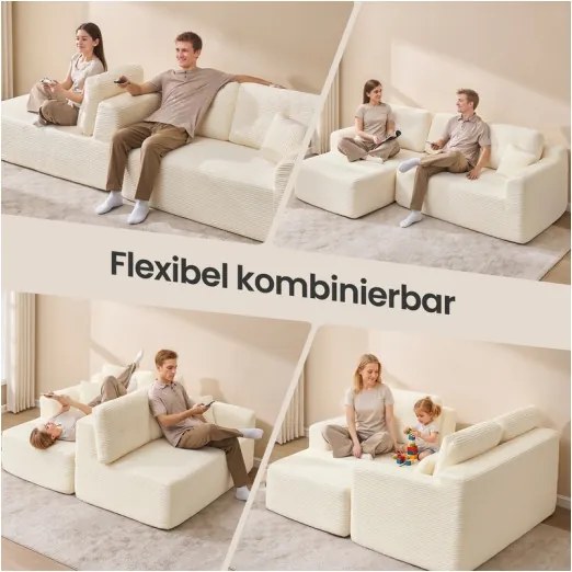 Modulárna rohová sedačka LCS183WD01 krémová