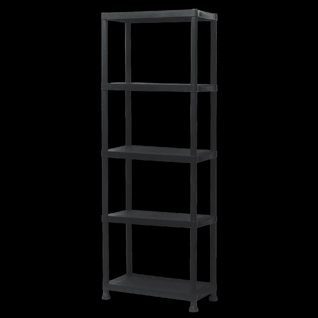 5-ÚROVŇOVÁ PLASTOVÁ REGÁLOVÁ SKRÍŇ 61 x 31 x 171 CM NOSNOSŤ POLICE: 25 KG *0463